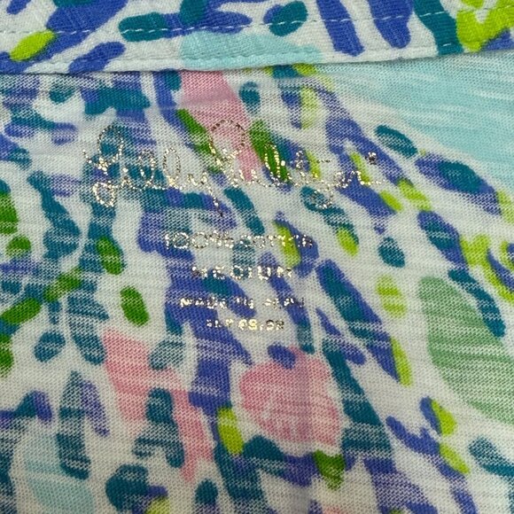 Lilly Pulitzer Arya Tank Top Women’s M Skye Blue Heaven Print EUC - Picture 6 of 11